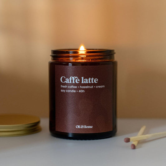 Caffè Latte Scented candle | Fresh Coffee, Hazelnut & Cream