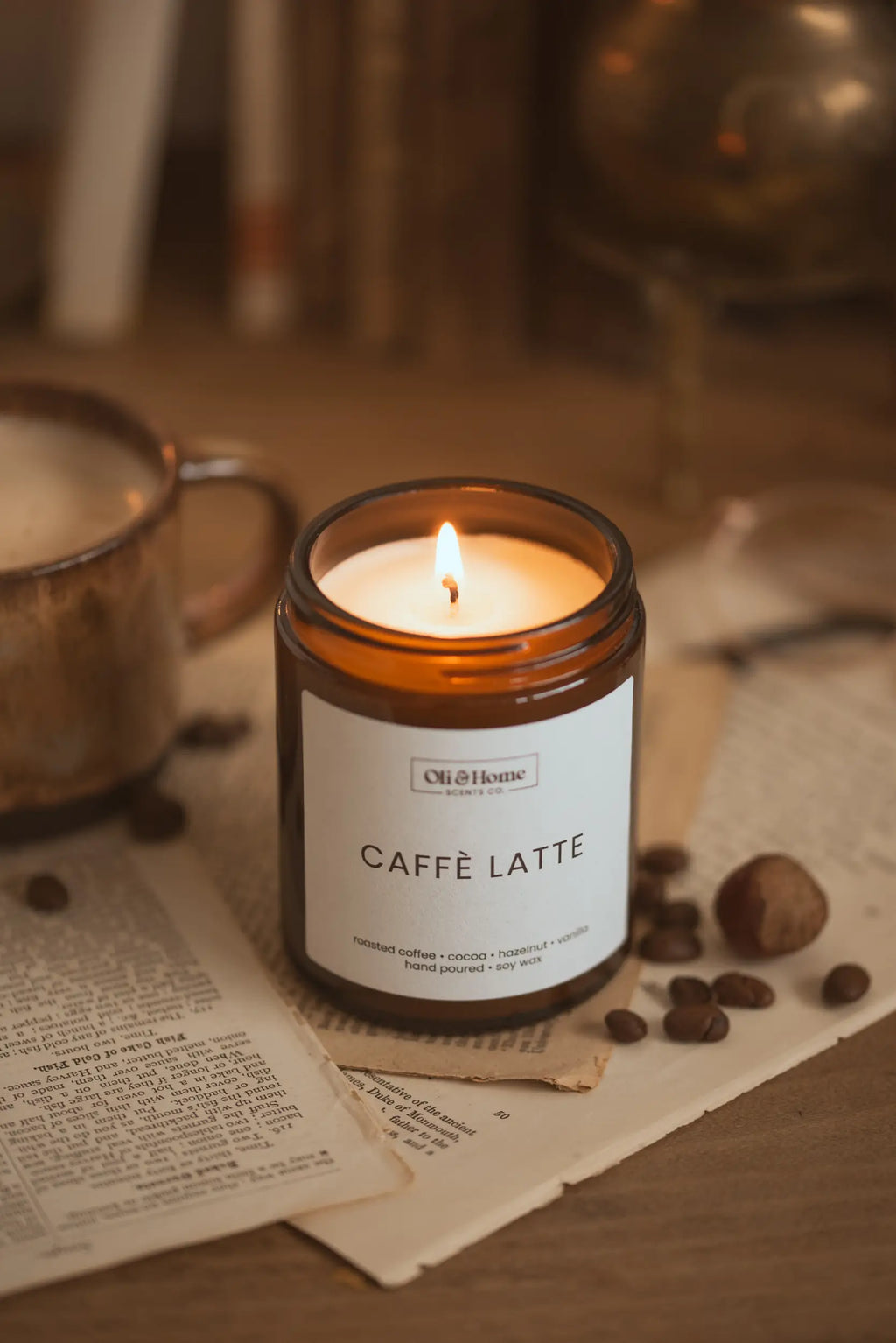 Caffè Latte | Fresh Coffee + Vanilla Scented Candle