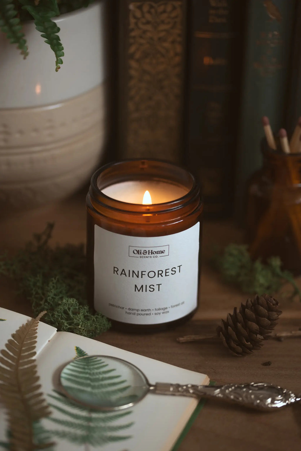 Rainforest Mist | Petrichor + Forest Air Scented Candle