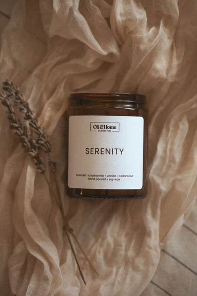 Serenity | Lavender + Vanilla Scented Candle