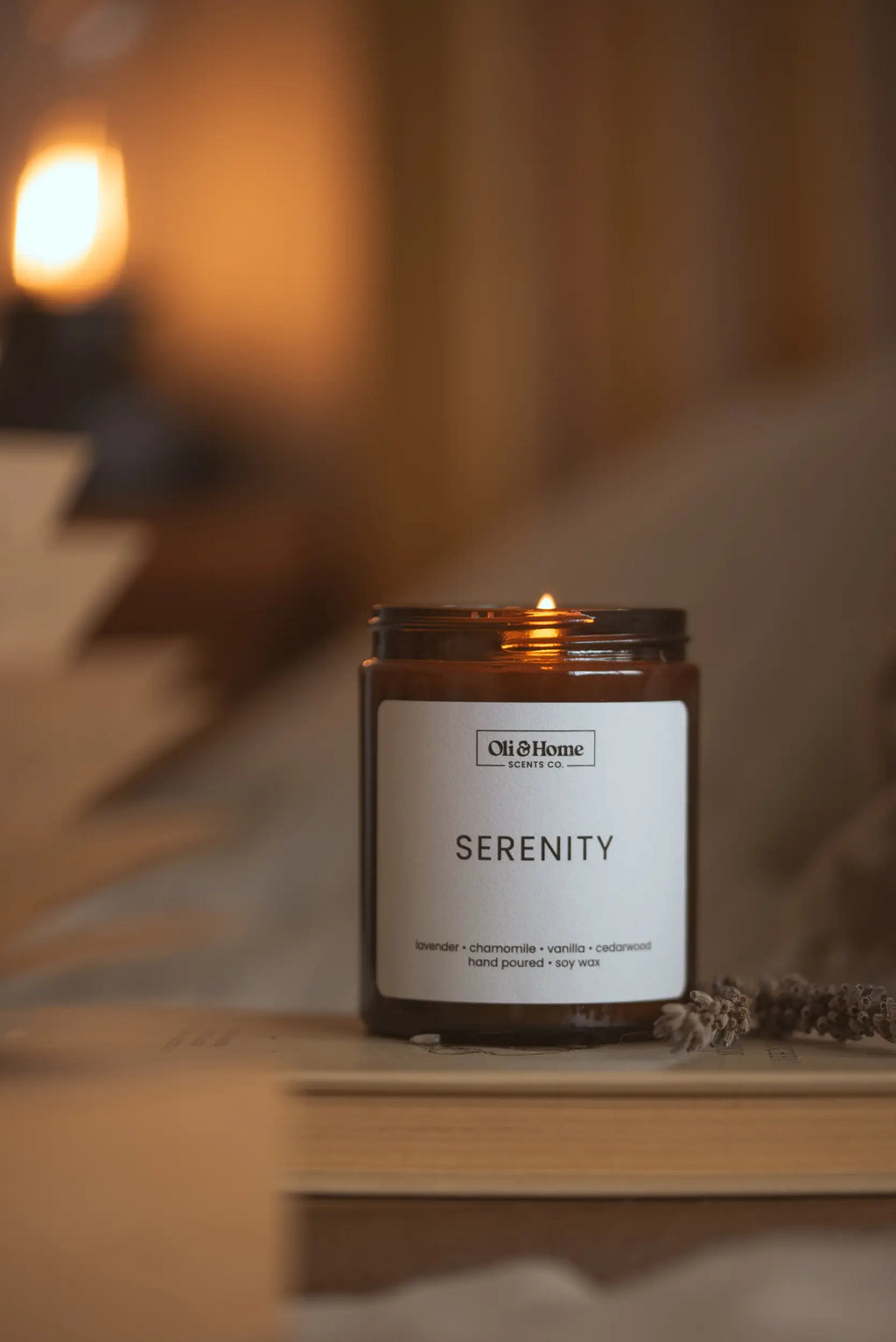 Serenity | Lavender + Vanilla Scented Candle
