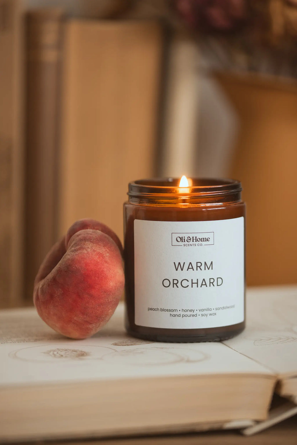 Warm Orchard | Peach + Honey Scented Candle