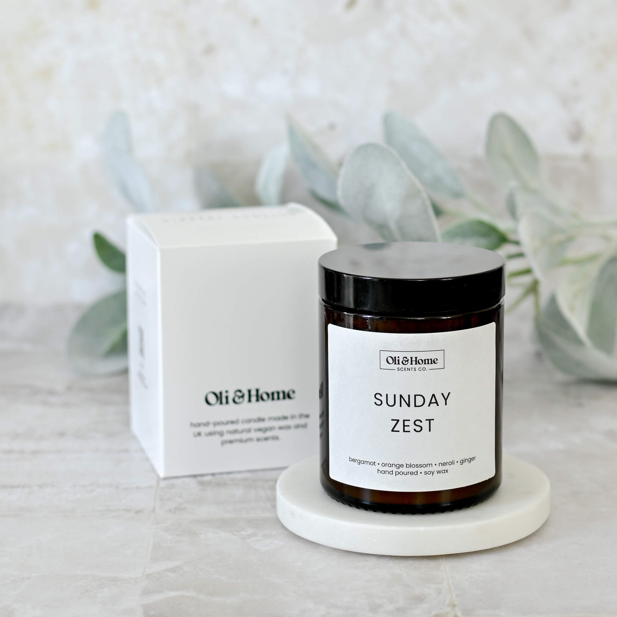 Sunday Zest | Bergamot + Ginger Scented candle