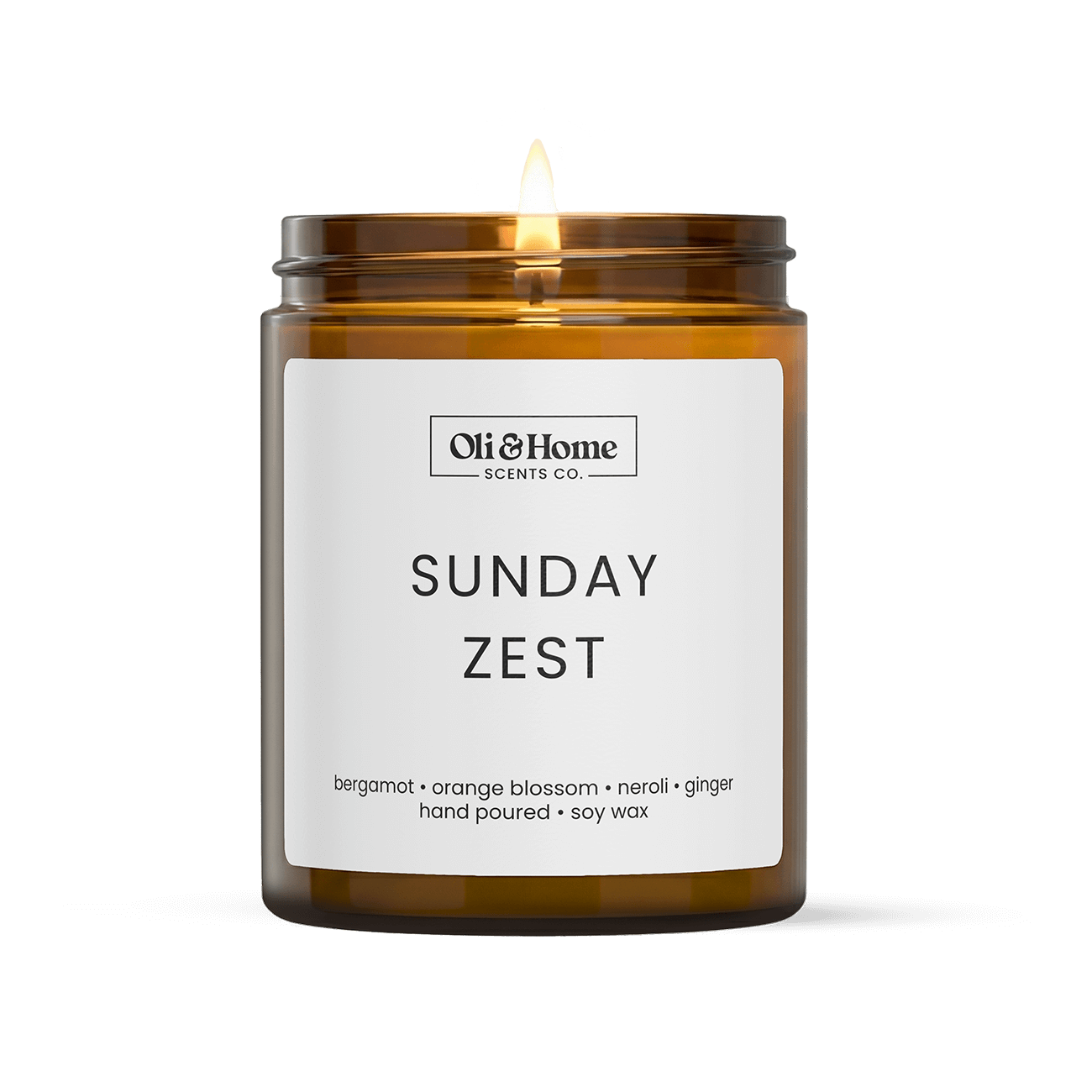 Sunday Zest | Bergamot + Ginger Scented candle
