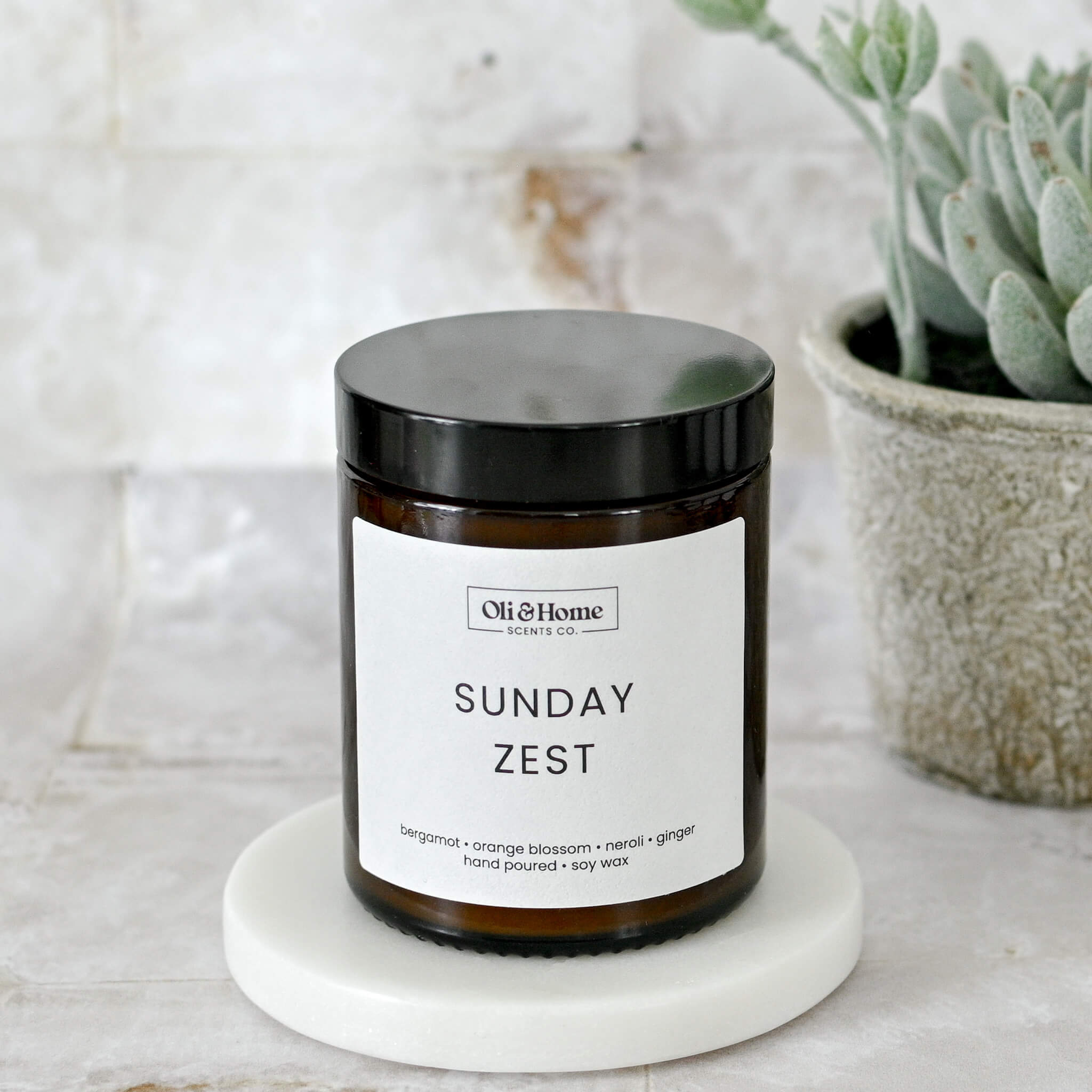 Sunday Zest | Bergamot + Ginger Scented candle