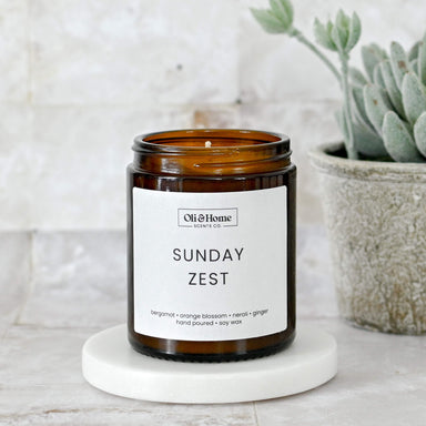 Sunday Zest | Bergamot + Ginger Scented Candle