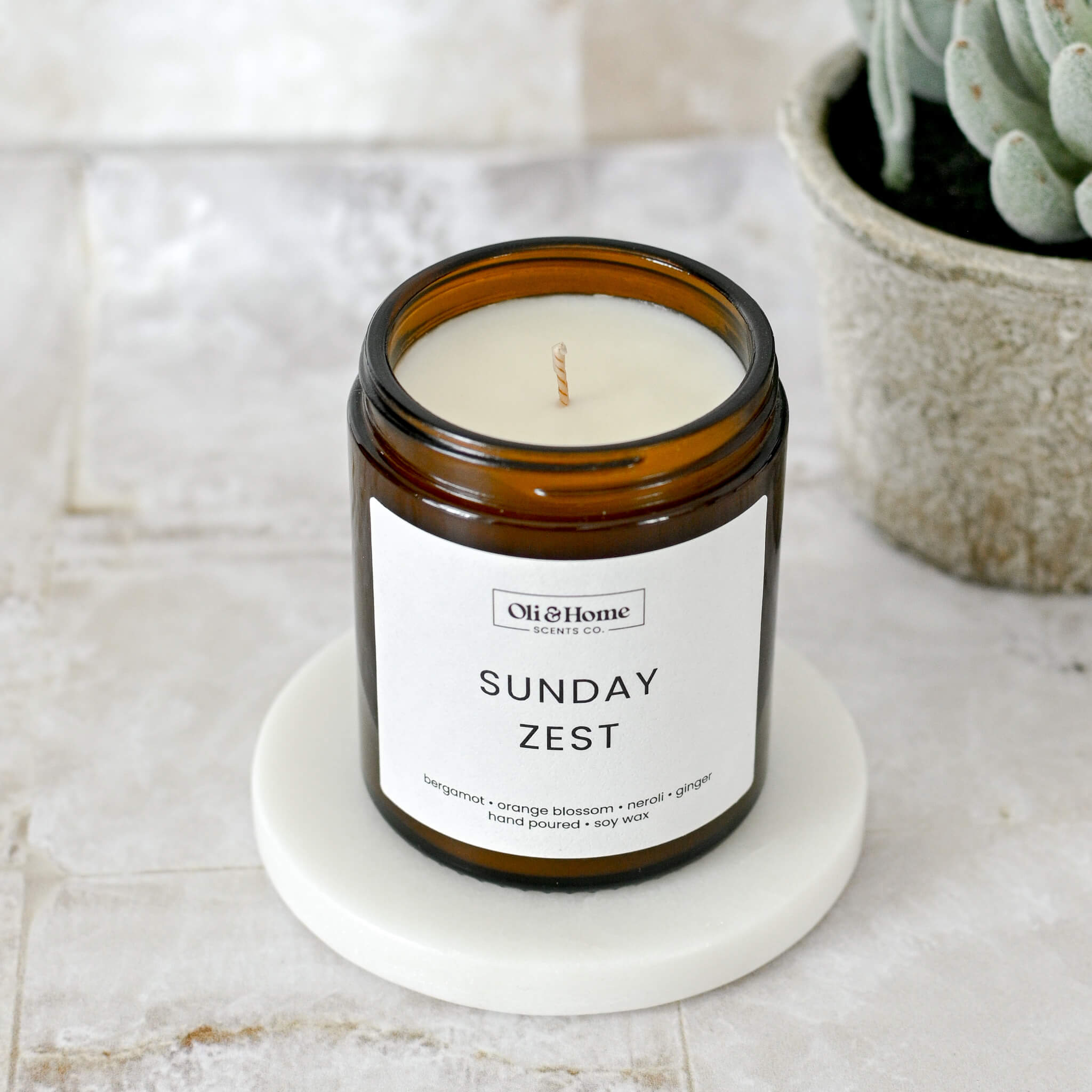 Sunday Zest | Bergamot + Ginger Scented candle