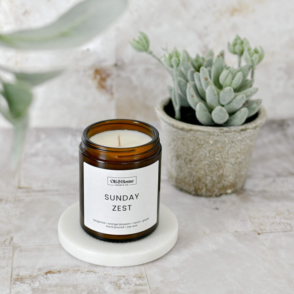 Sunday Zest | Bergamot + Ginger Scented candle
