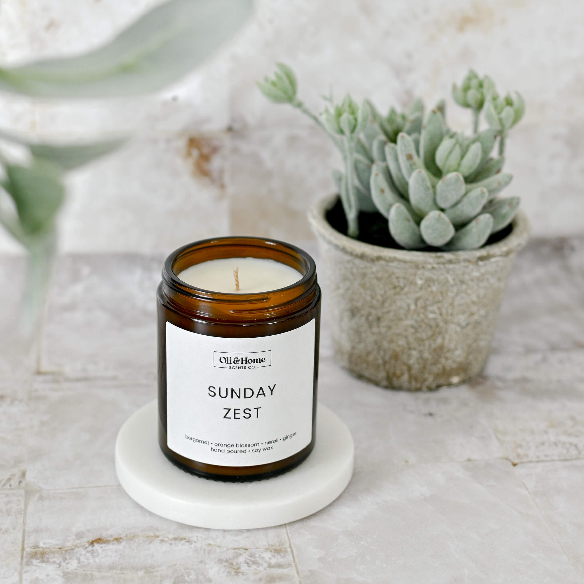 Sunday Zest | Bergamot + Ginger Scented candle