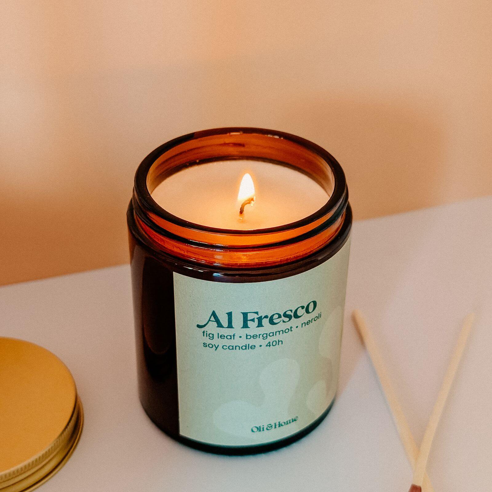Al Fresco Scented Candle | Fig Leaf, Bergamot & Neroli – Oli & Home