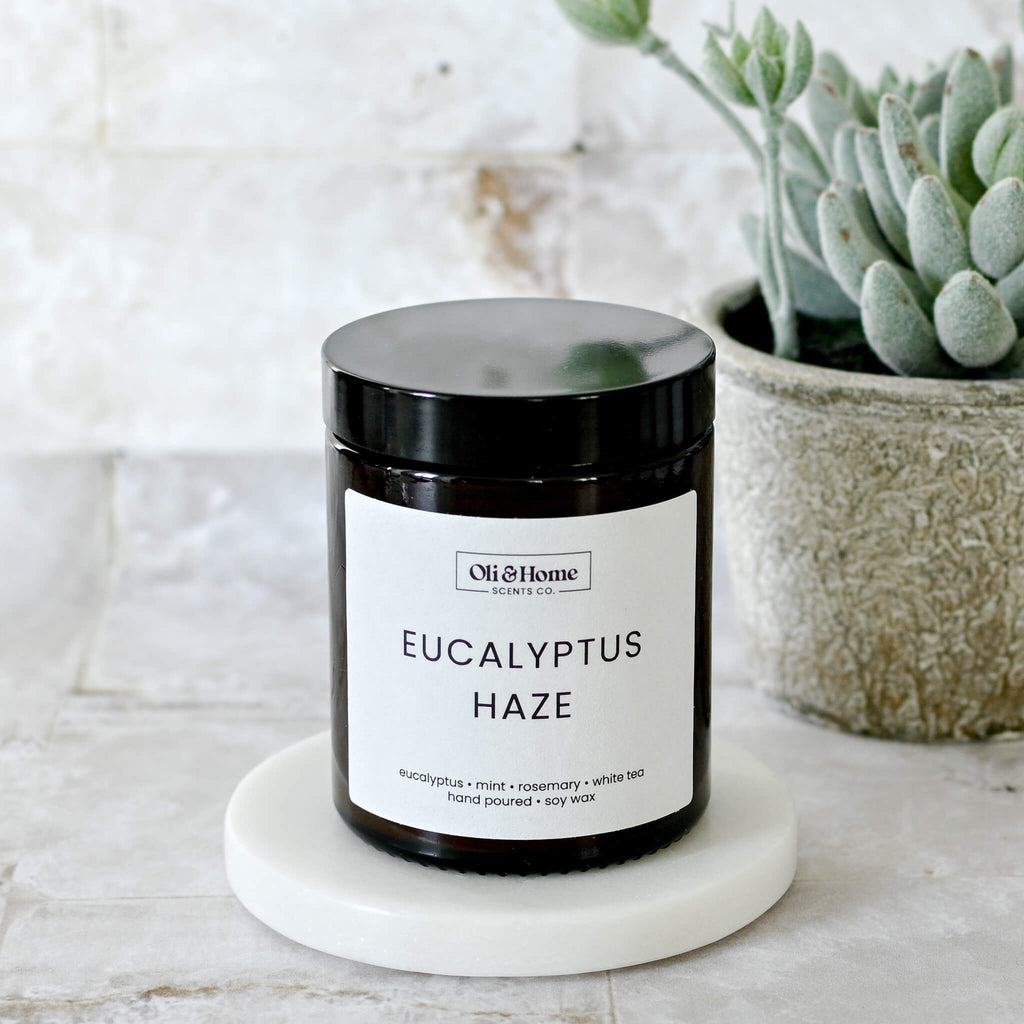Eucalyptus Haze | Eucalyptus + Mint Scented candle