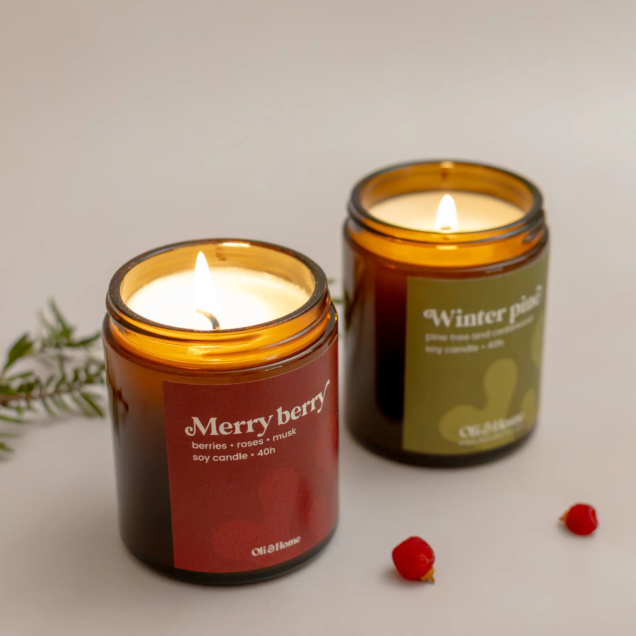 Festive Scented Candles Bundle | Merry Berry + Winter Pine