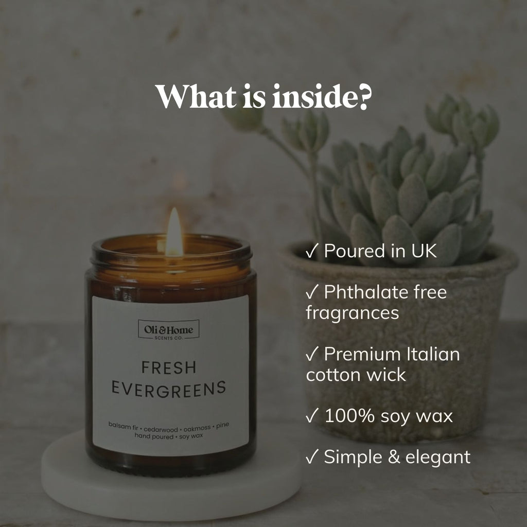 Fresh Evergreens | Pine + Cedarwood Scented Candle