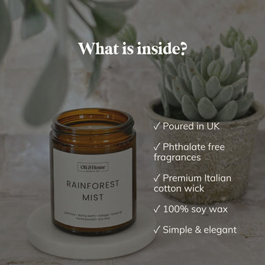 Rainforest Mist | Petrichor + Forest Air Scented Candle