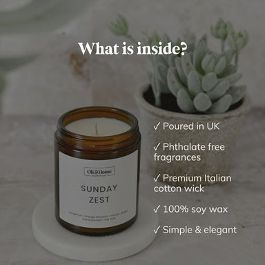Sunday Zest | Bergamot + Ginger Scented Candle
