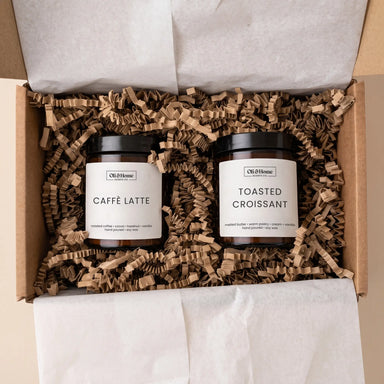 The Corner Café Duo | Caffè Latte + Toasted Croissant Candle Set