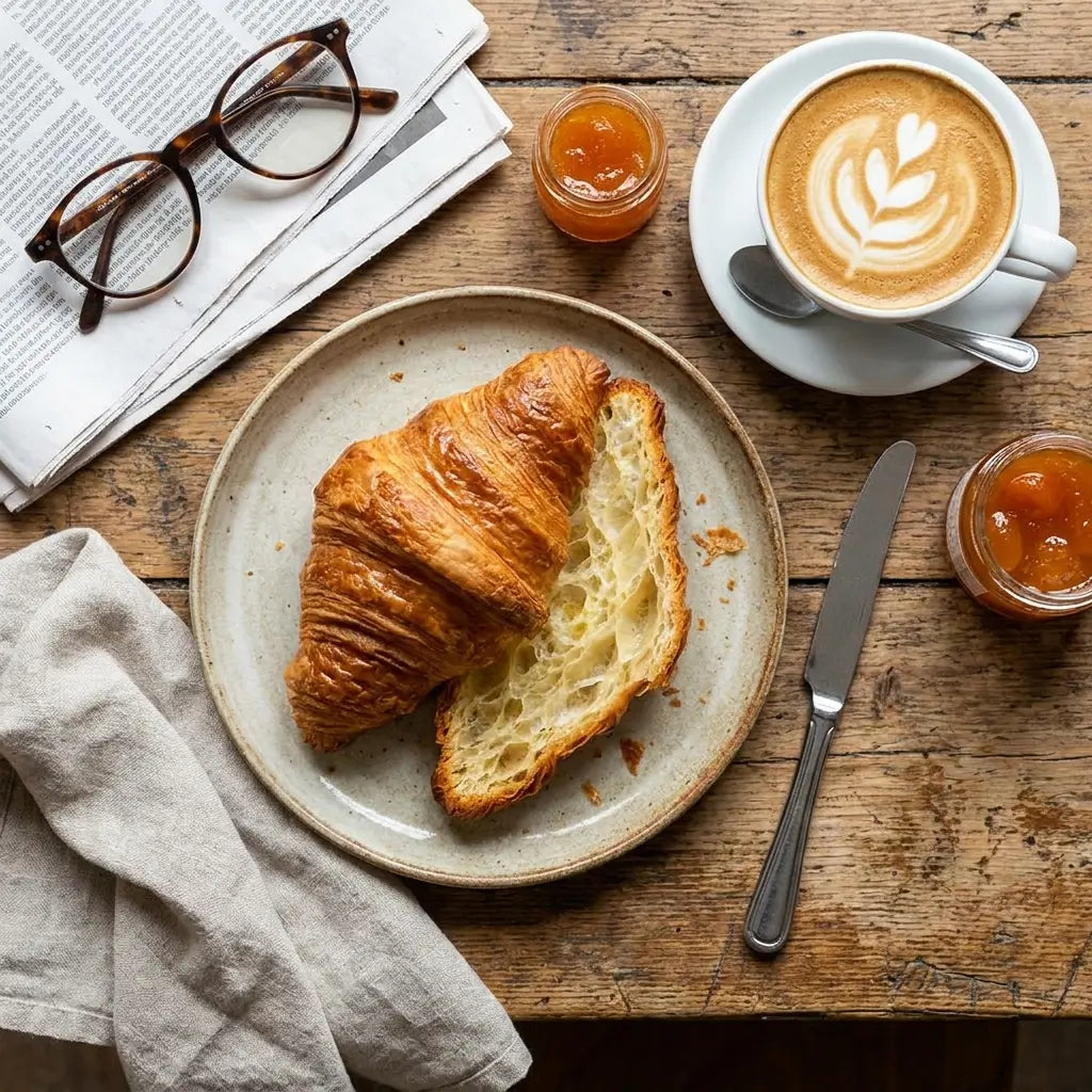 The Corner Café Duo | Caffè Latte + Toasted Croissant Candle Set