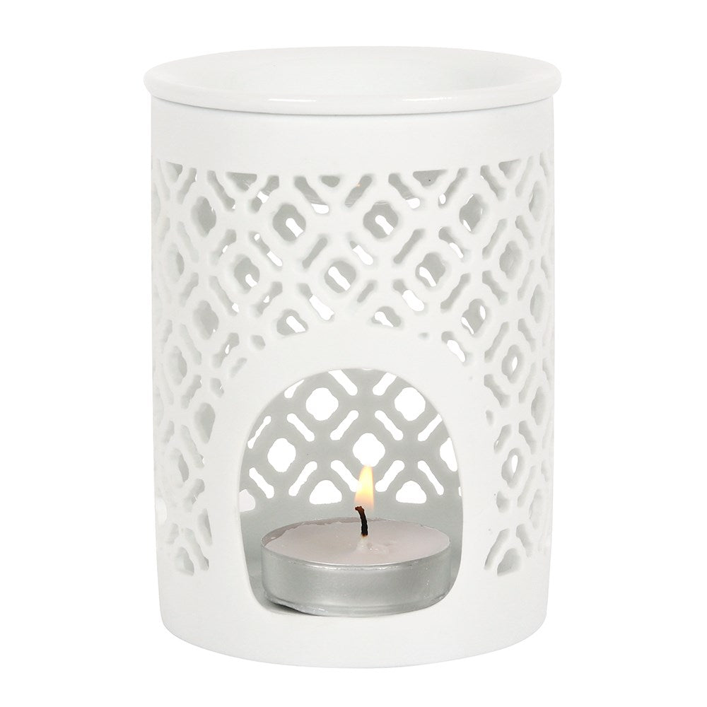 Elegant White Matte Wax Melt Burner