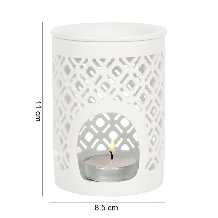Elegant White Matte Wax Melt Burner