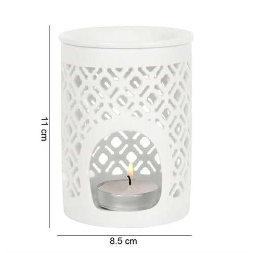 Elegant White Matte Wax Melt Burner