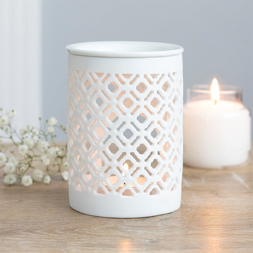 Elegant White Matte Wax Melt Burner